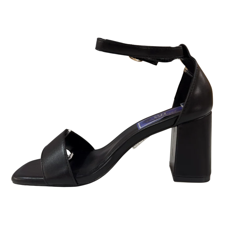 MUJER TACON SANDALIA FIESTA NEGRO