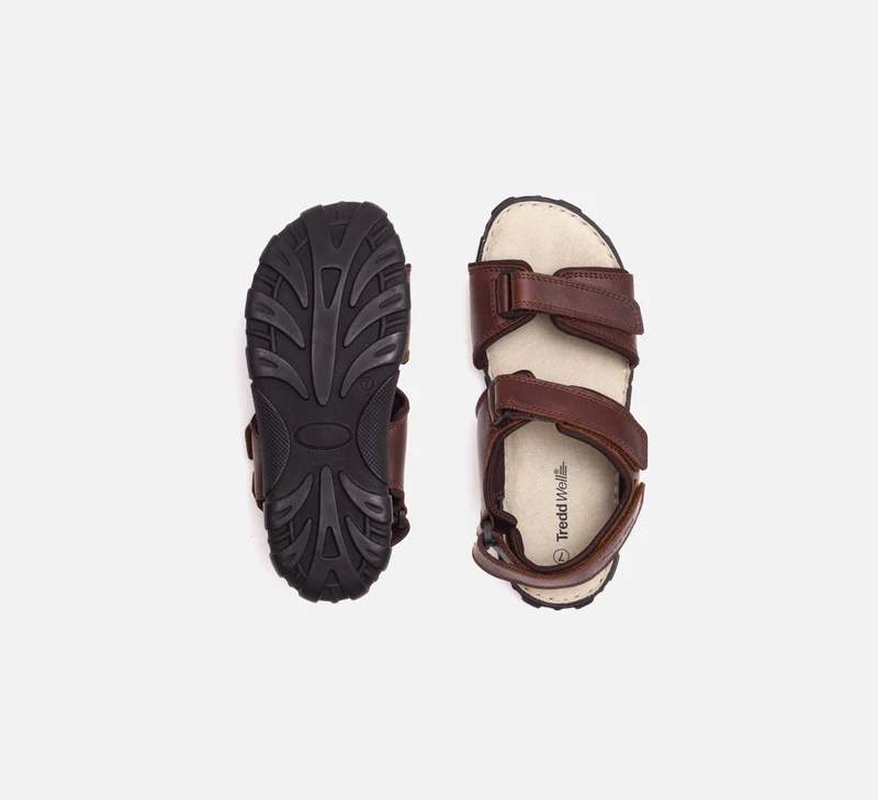 Sandalias de cuero James de ajuste ancho para hombre de Tredd Well