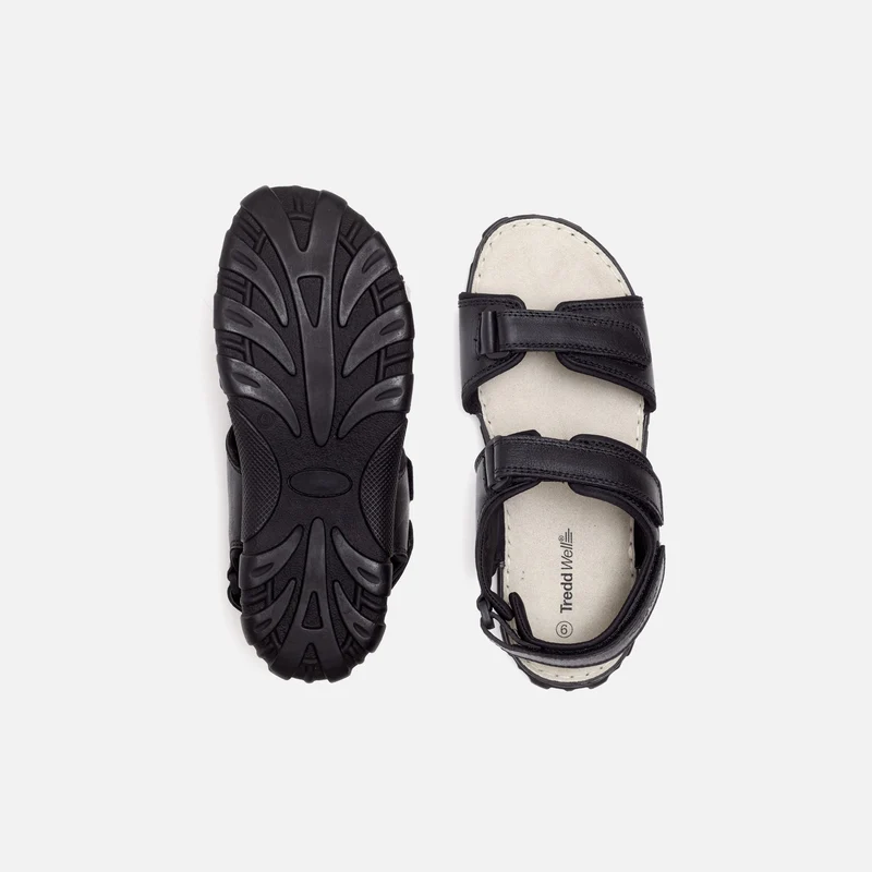 Sandalias de cuero James de ajuste ancho para hombre de Tredd Well
