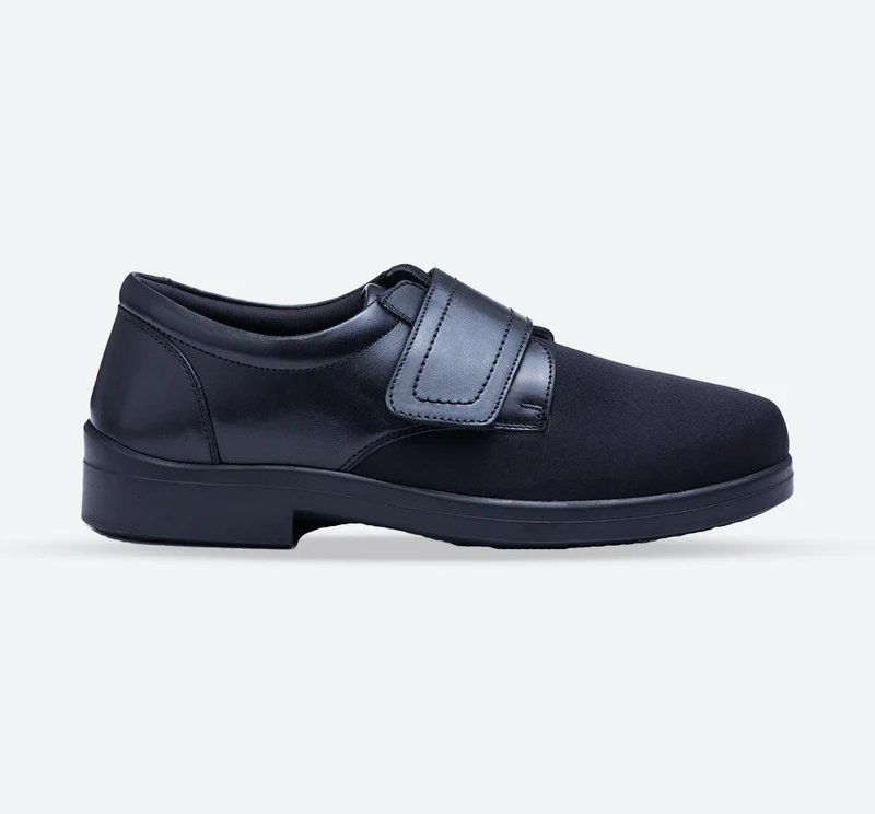 Zapatos elásticos suaves con velcro Tredd Well Benjamin de ajuste ancho para hombre