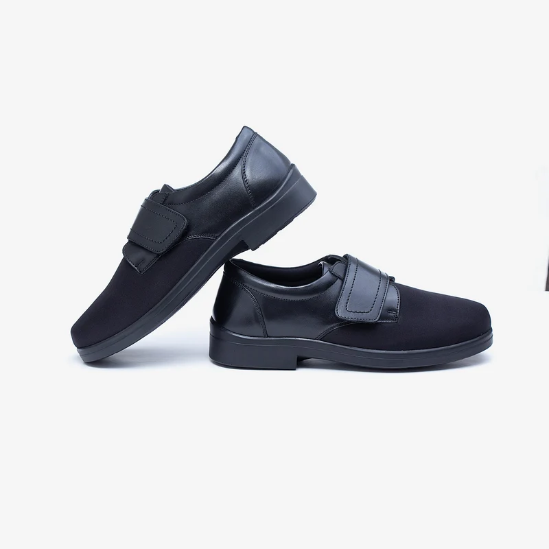 Zapatos elásticos suaves con velcro Tredd Well Benjamin de ajuste ancho para hombre