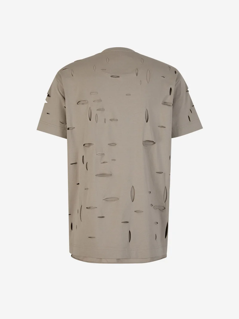 Camiseta Desgastada Algodón