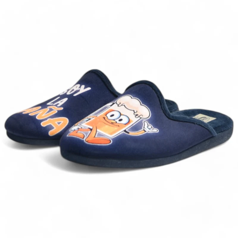 Zapatillas de Casa Natalia Gil Soy La Caña 6086 Marino