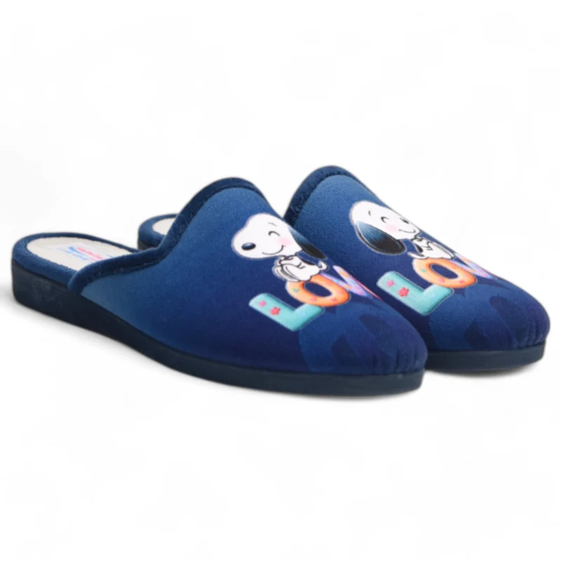 Zapatillas de Casa Natalia Gil Snoopy Love 158 Marino