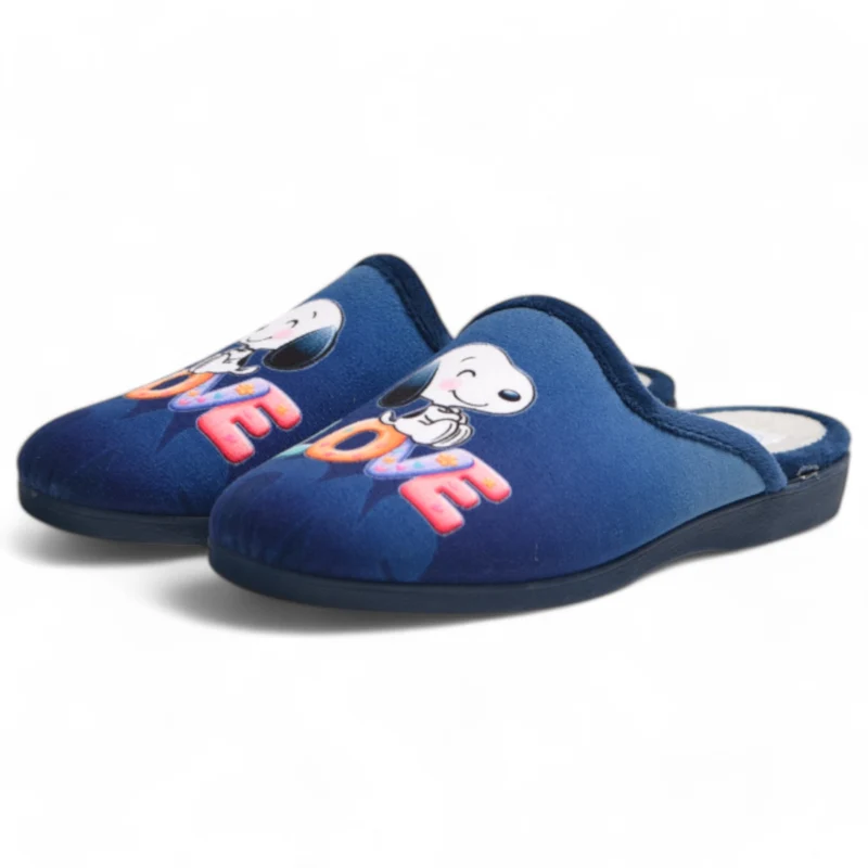 Zapatillas de Casa Natalia Gil Snoopy Love 158 Marino