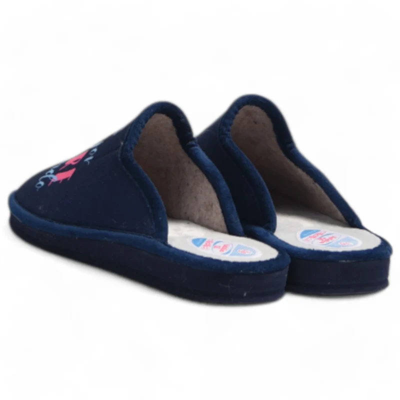 Zapatillas de Casa Natalia Gil La Mejor Madre del Mundo 614 Marino