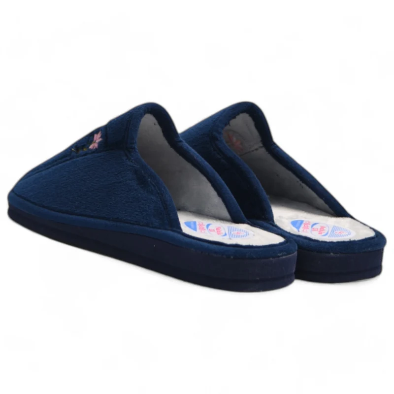 Zapatillas de Casa Natalia Gil Florecita Rosita 698 Marino