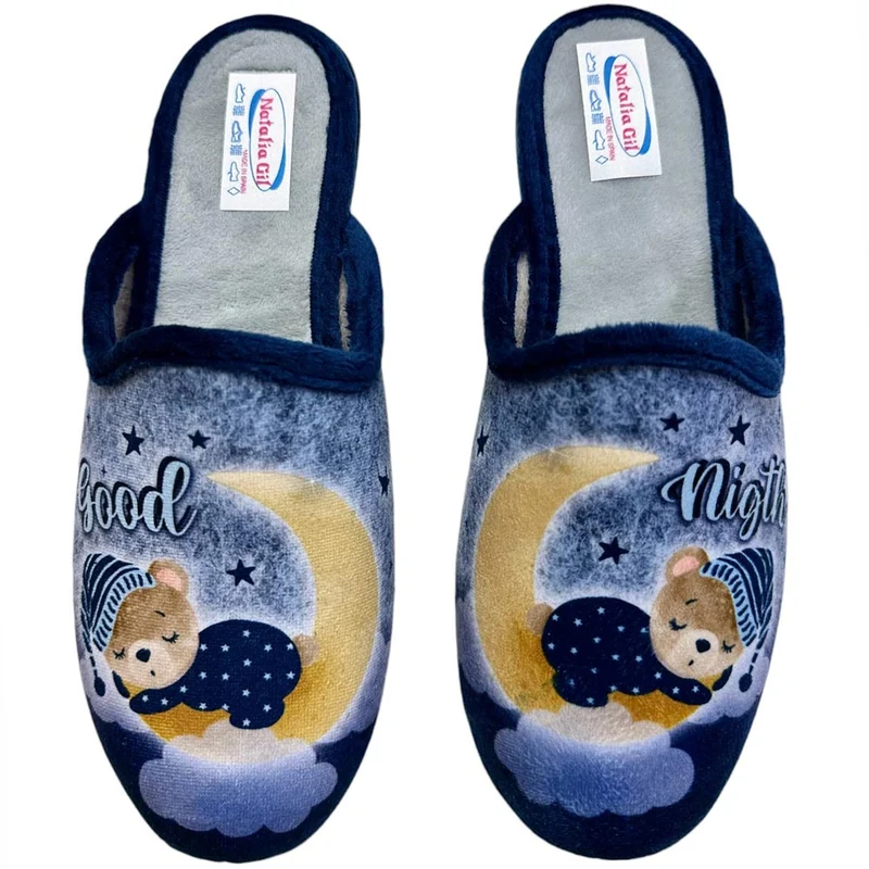 Zapatillas de Casa Natalia Gil Osito Good Night 156 Marino