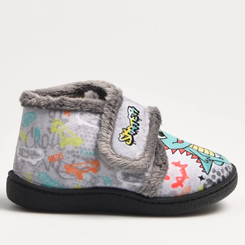 Zapatillas de Casa Plumaflex Dino 12003 Gris
