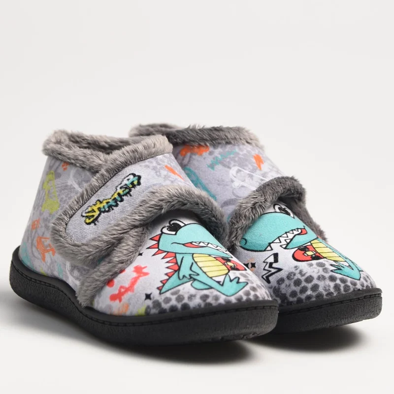 Zapatillas de Casa Plumaflex Dino 12003 Gris