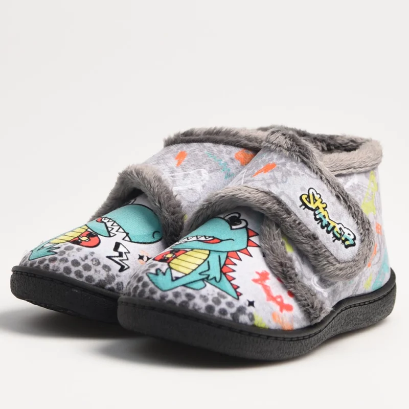 Zapatillas de Casa Plumaflex Dino 12003 Gris