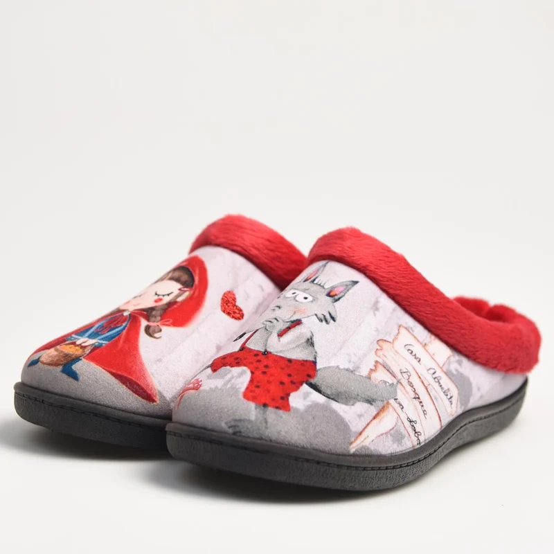 Zapatillas de Casa Plumaflex Lobo 12213 Rojo