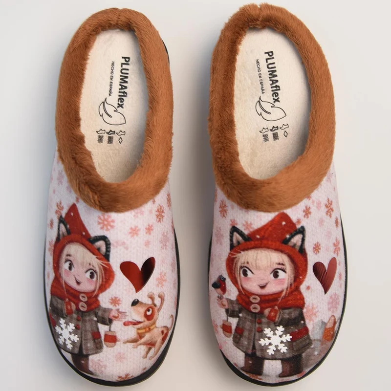 Zapatillas de Casa Plumaflex Chica 12213 Beige