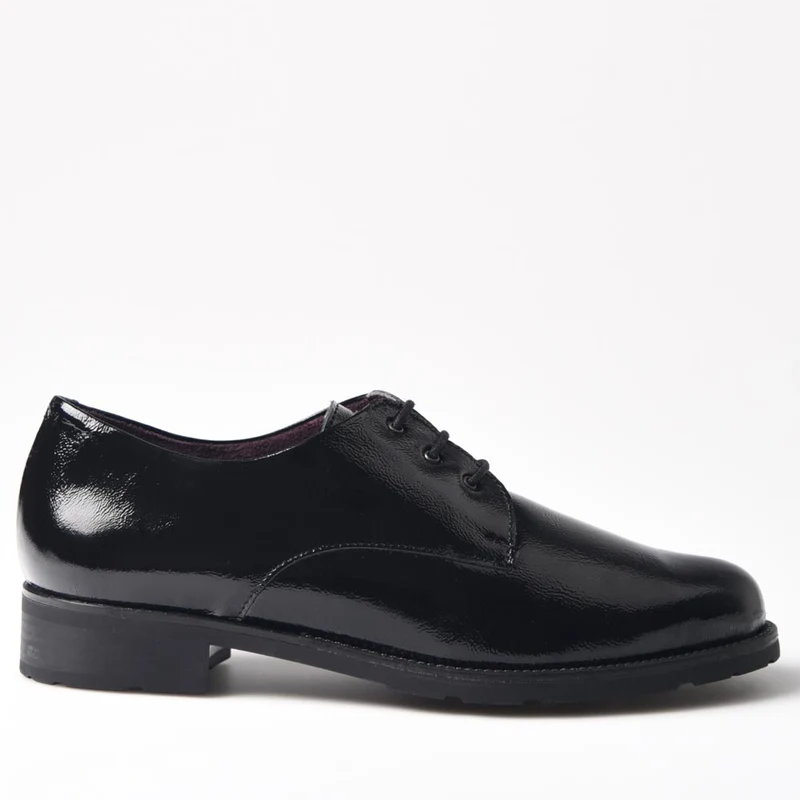 Zapatos Pitillos Blúcher Charol 10181 Negro