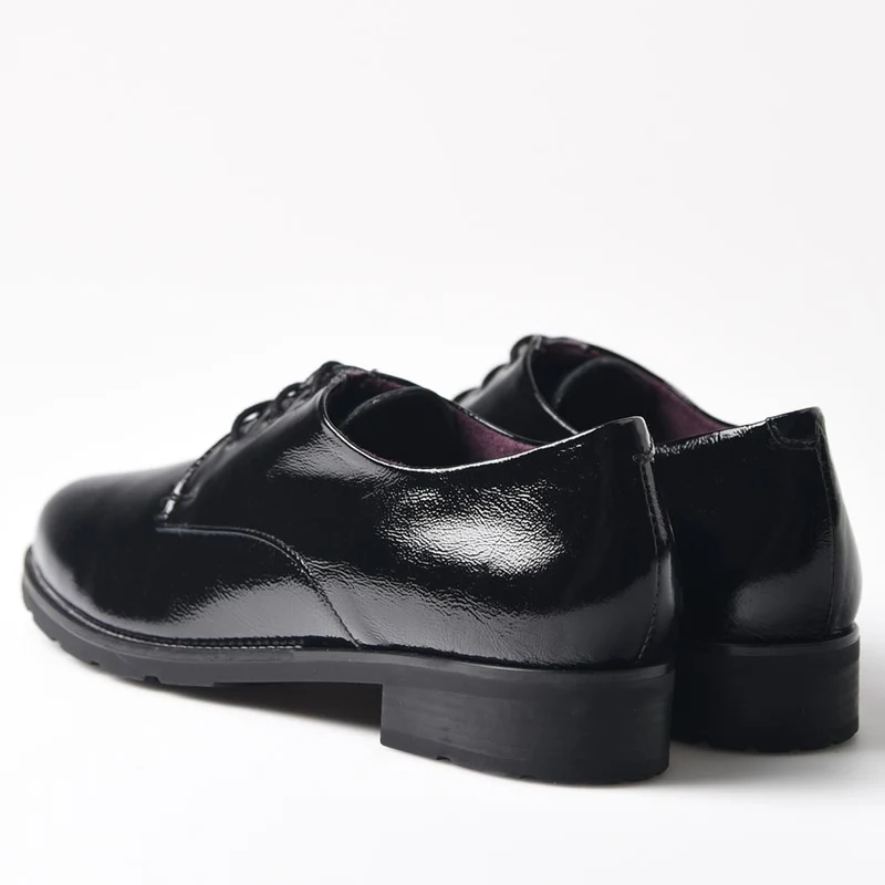 Zapatos Pitillos Blúcher Charol 10181 Negro