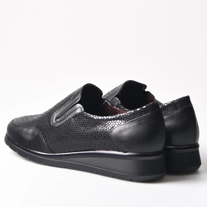 Zapatos Pitillos Ancho Especial Copete 10011 Negro