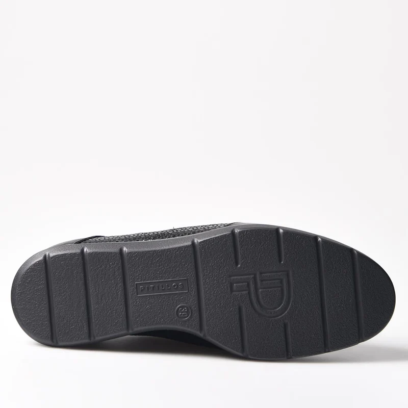 Zapatos Pitillos Ancho Especial Copete 10011 Negro