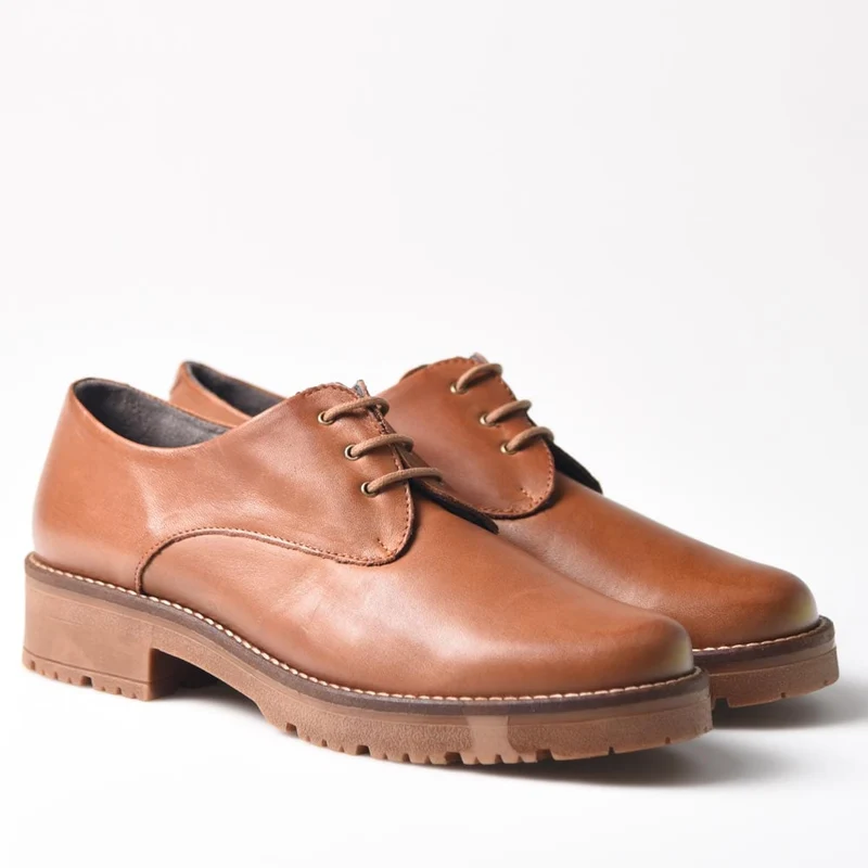 Zapatos Pitillos Blúcher 10083 Cuero