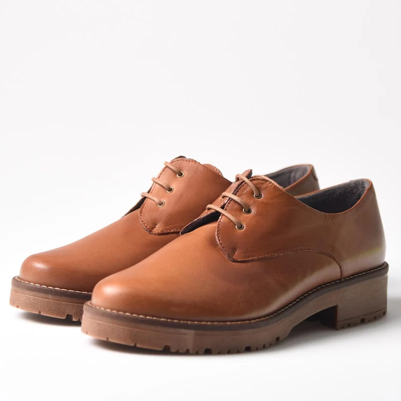 Zapatos Pitillos Blúcher 10083 Cuero