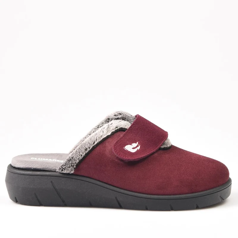Zapatillas de Casa Plumaflex Abierta Velcro 14113 Burdeos