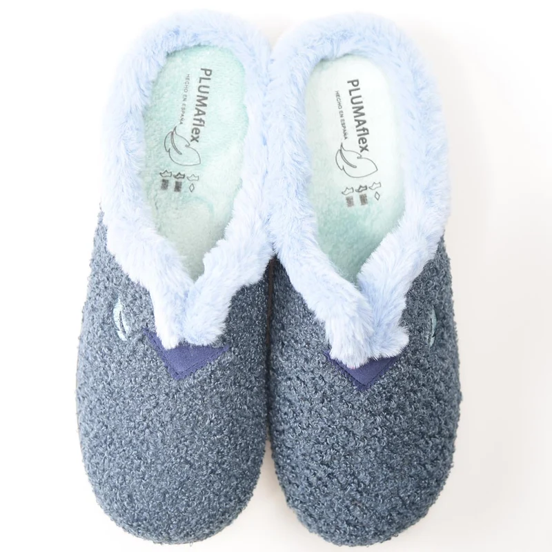 Zapatillas de Casa Plumaflex Borreguito 12029 Azul