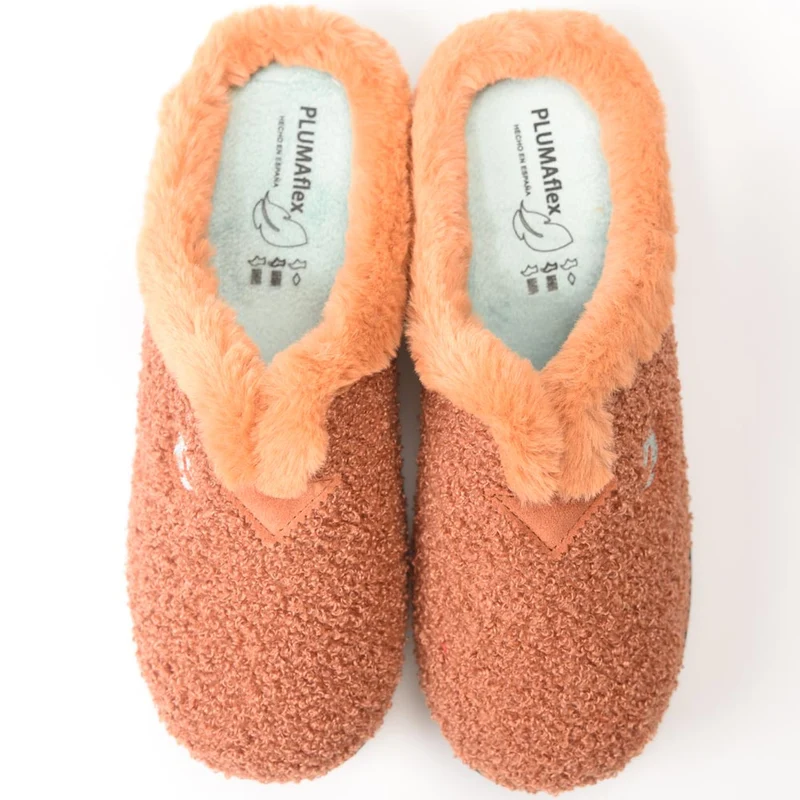Zapatillas de Casa Plumaflex Borreguito 12029 Teja