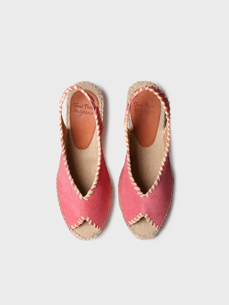 Alpargata de cuña estilo peep toe | LAILA-SD