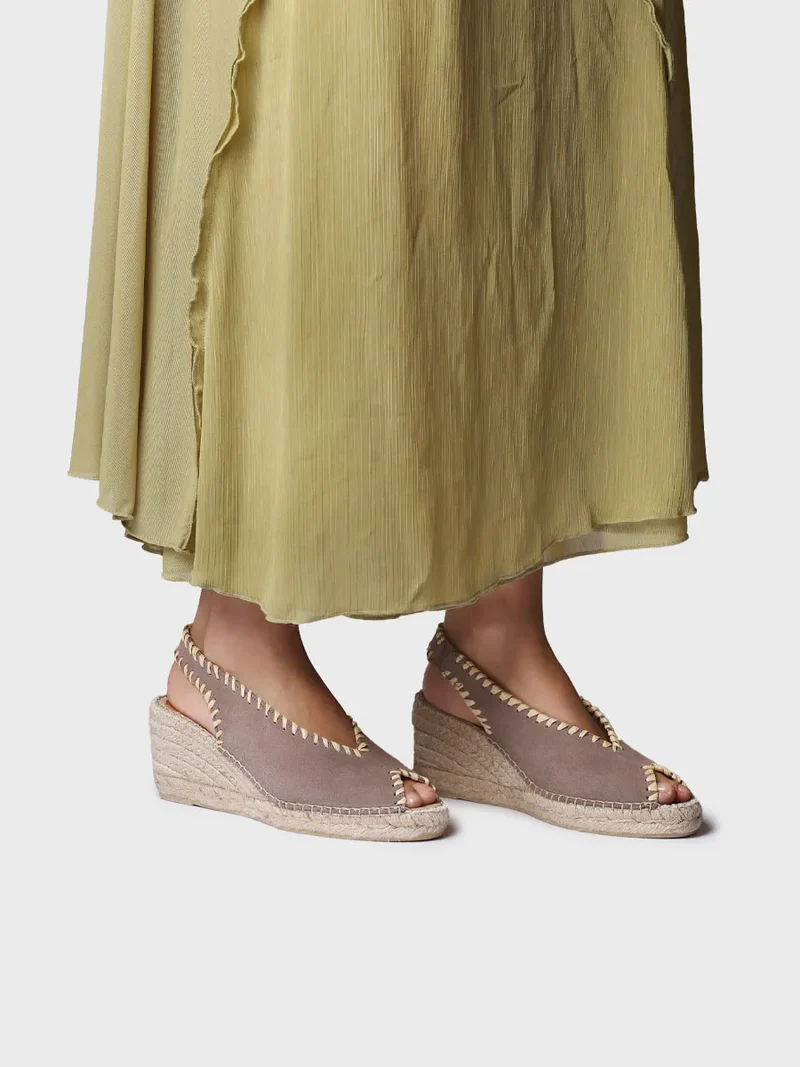 Alpargata de cuña estilo peep toe | LAILA-SD