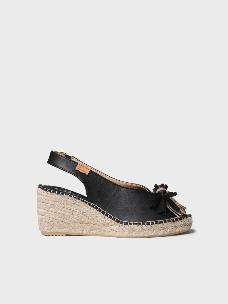 Alpargata de cuña estilo peep toe | LAILA-PF