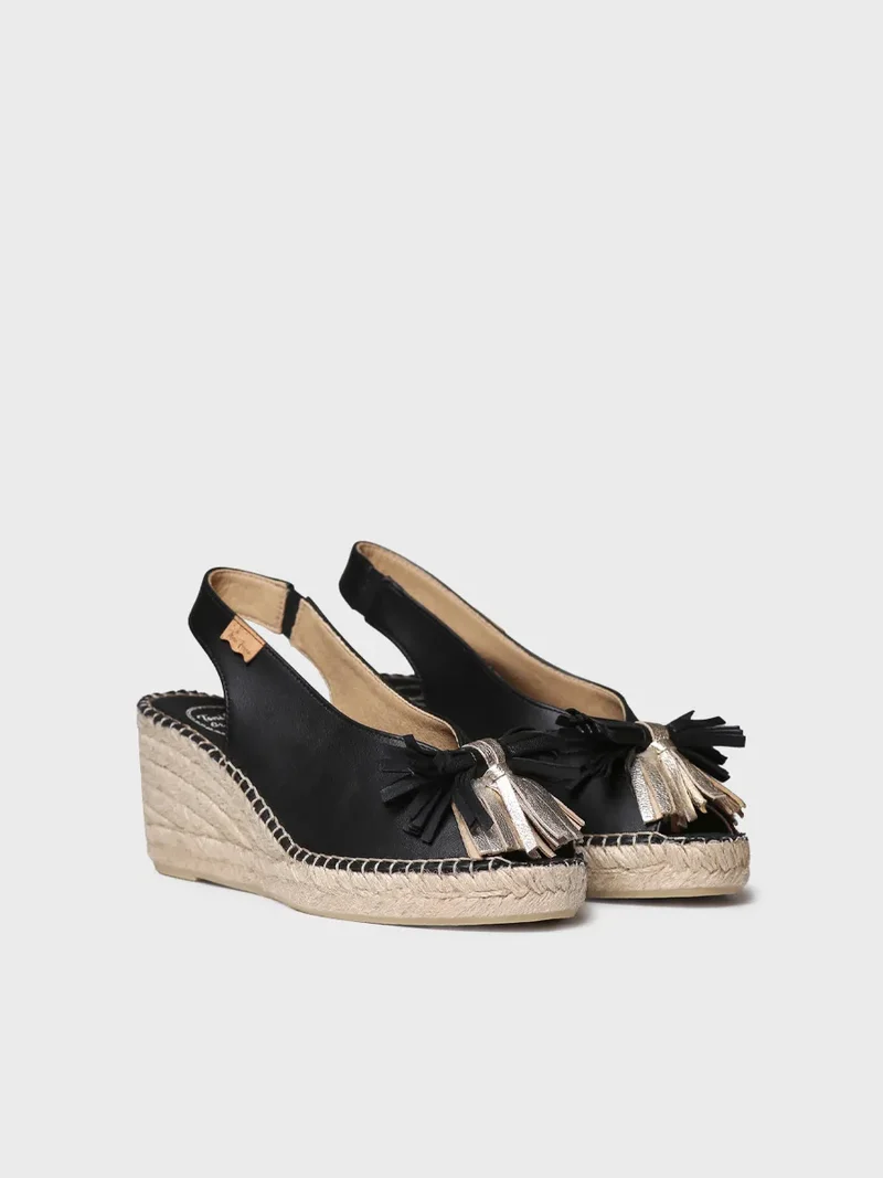 Alpargata de cuña estilo peep toe | LAILA-PF