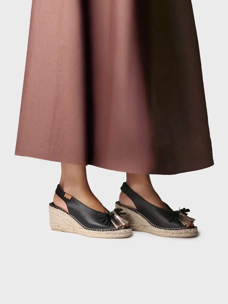 Alpargata de cuña estilo peep toe | LAILA-PF