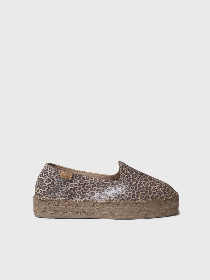 Alpargata plana de mujer en animal print | KASIA-LE