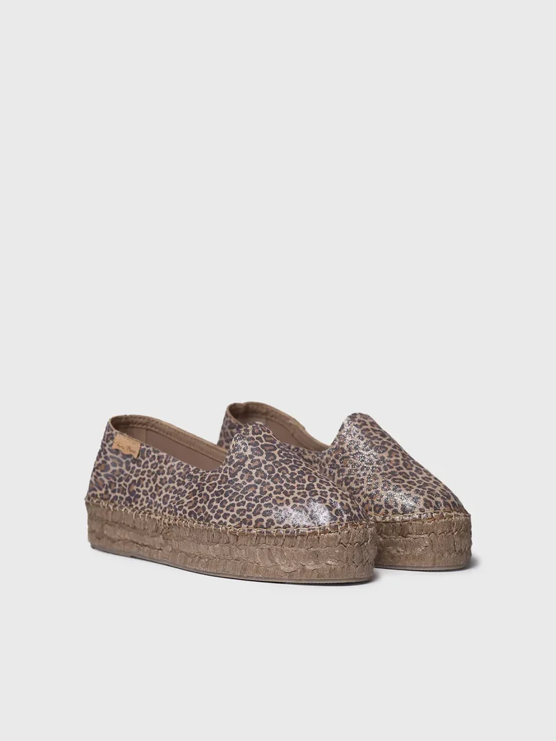 Alpargata plana de mujer en animal print | KASIA-LE