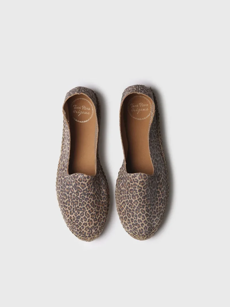 Alpargata plana de mujer en animal print | KASIA-LE