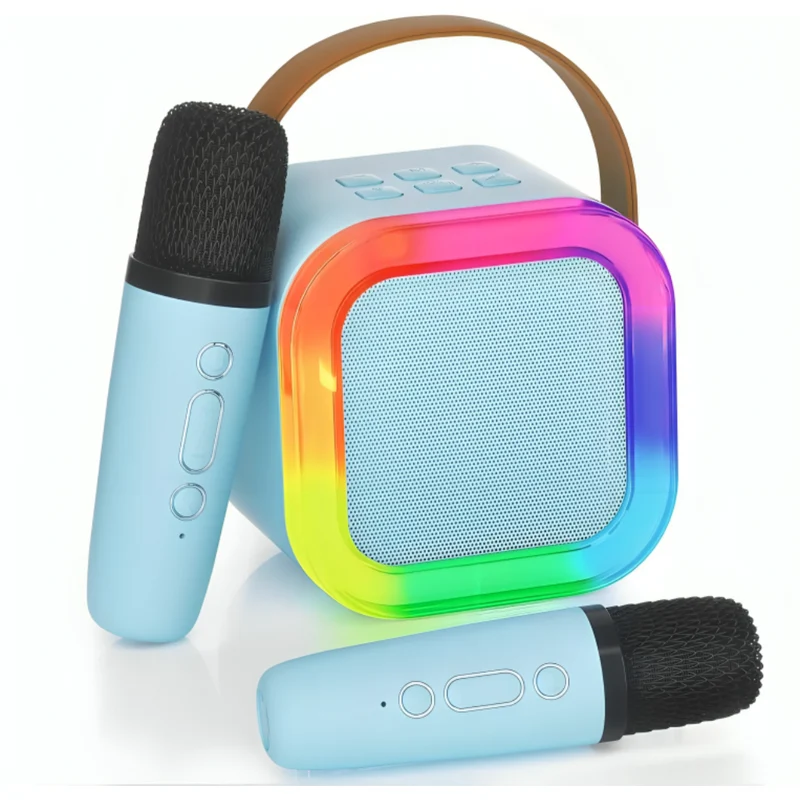 Miomu Mini Parlante Karaoke con Micrófonos Inalámbricos