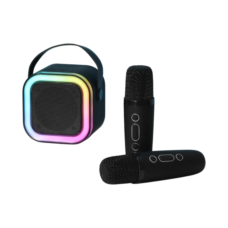 Miomu Mini Parlante Karaoke con Micrófonos Inalámbricos