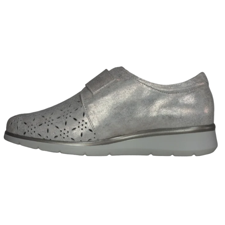 MUJER PITILLOS BLUCHER CON PICADOS ORO