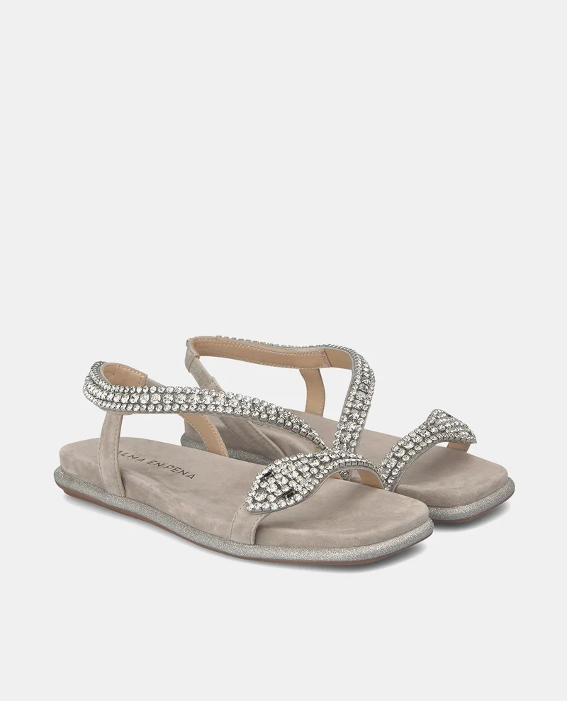 SANDALIA PLANA SUELA PURPURINA