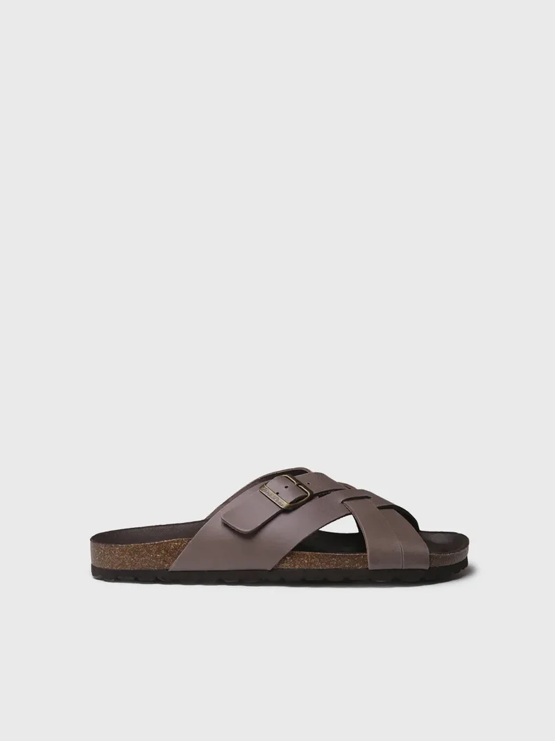 Sandalias de hombre de piel con tiras cruzadas | GALATSI-PE