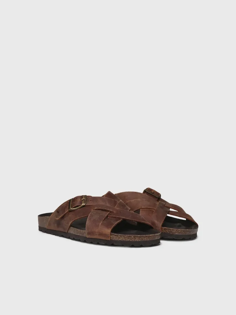 Sandalias de hombre de piel con tiras cruzadas | GALATSI-PE