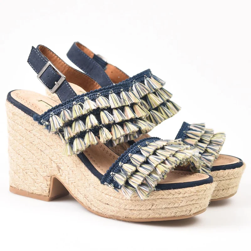 Sandalias de Esparto Corina C9312 Azul