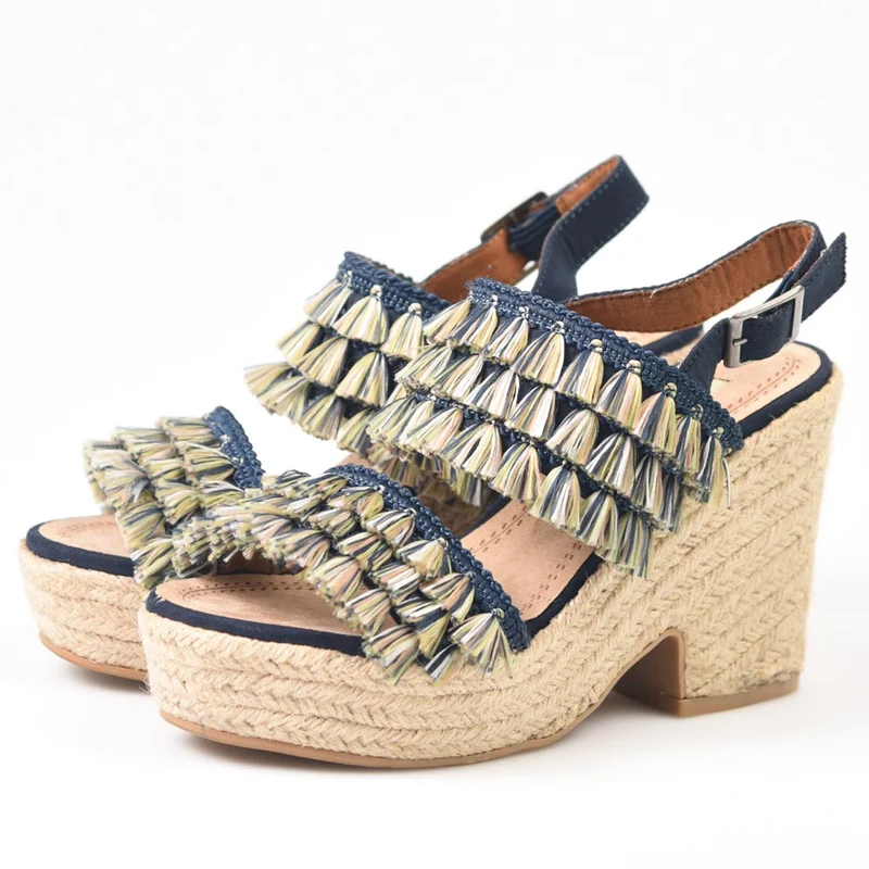 Sandalias de Esparto Corina C9312 Azul