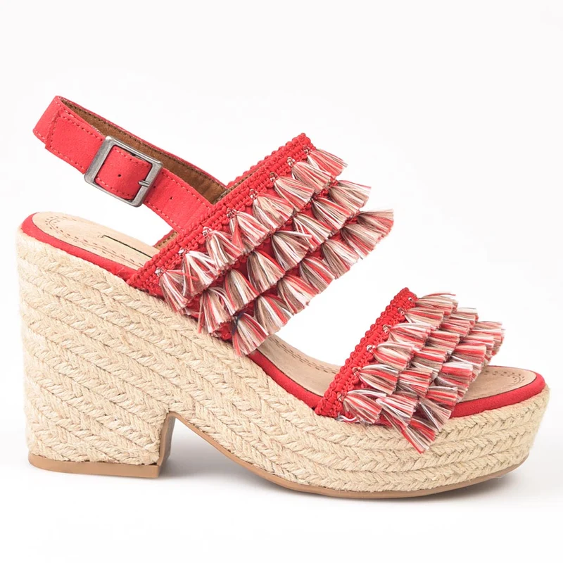 Sandalias de Esparto Corina C9312 Rojo