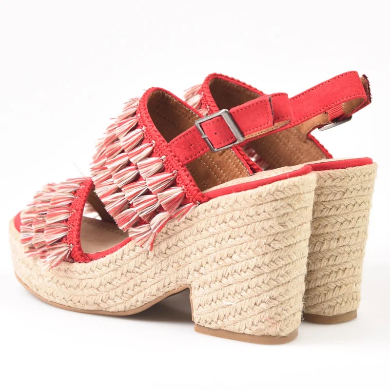 Sandalias de Esparto Corina C9312 Rojo