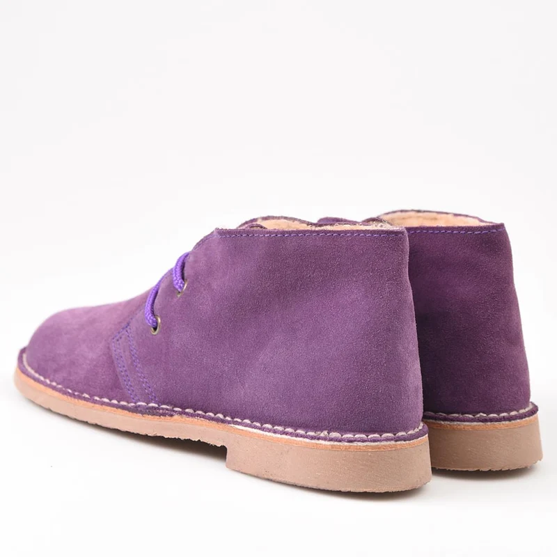 Botas Pisamierdas Morado Oscuro Borreguito