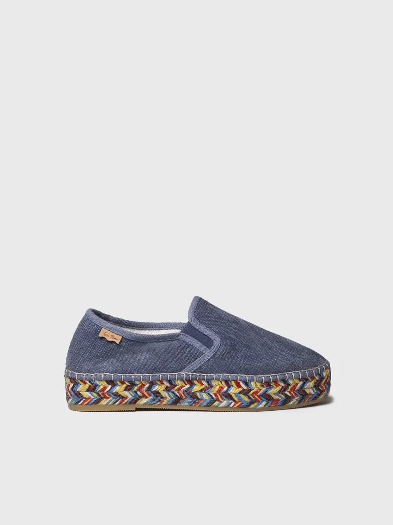 Alpargatas de mujer con detalle multicolor en yute | FIORELLA