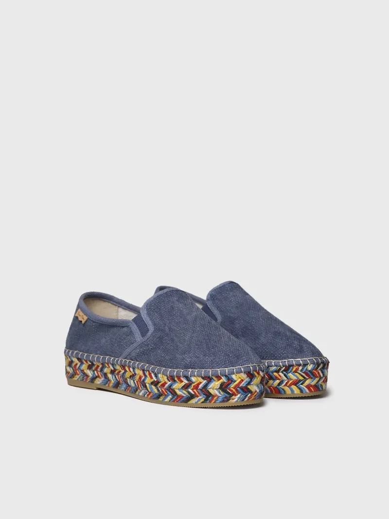 Alpargatas de mujer con detalle multicolor en yute | FIORELLA