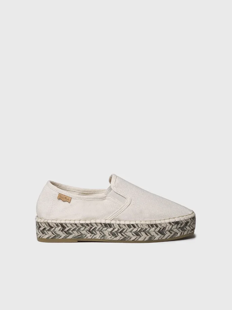 Alpargatas de mujer con detalle multicolor en yute | FIORELLA