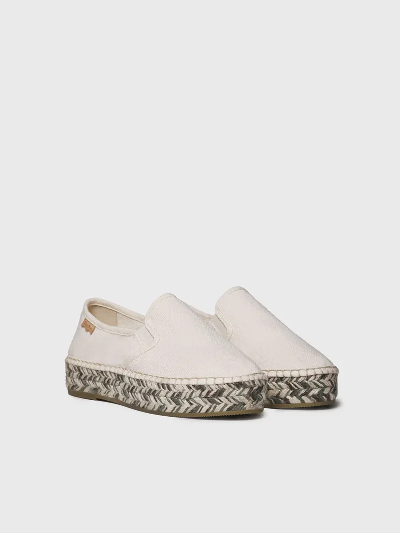 Alpargatas de mujer con detalle multicolor en yute | FIORELLA