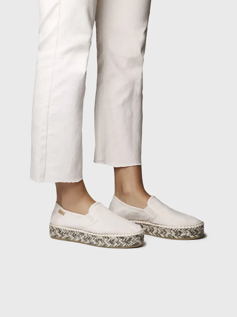 Alpargatas de mujer con detalle multicolor en yute | FIORELLA